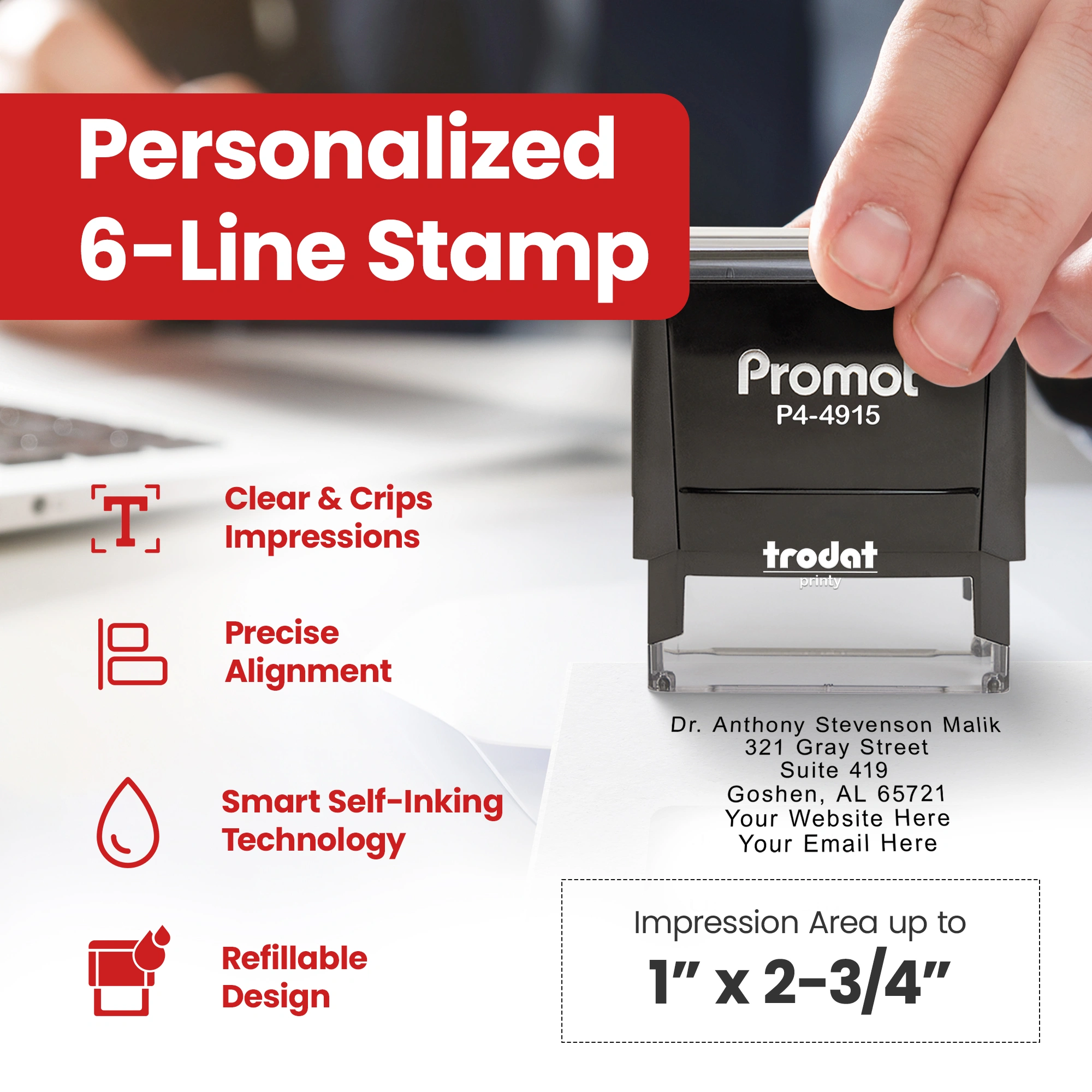 Up to 6 Lines Stamp (XL Wide) hover